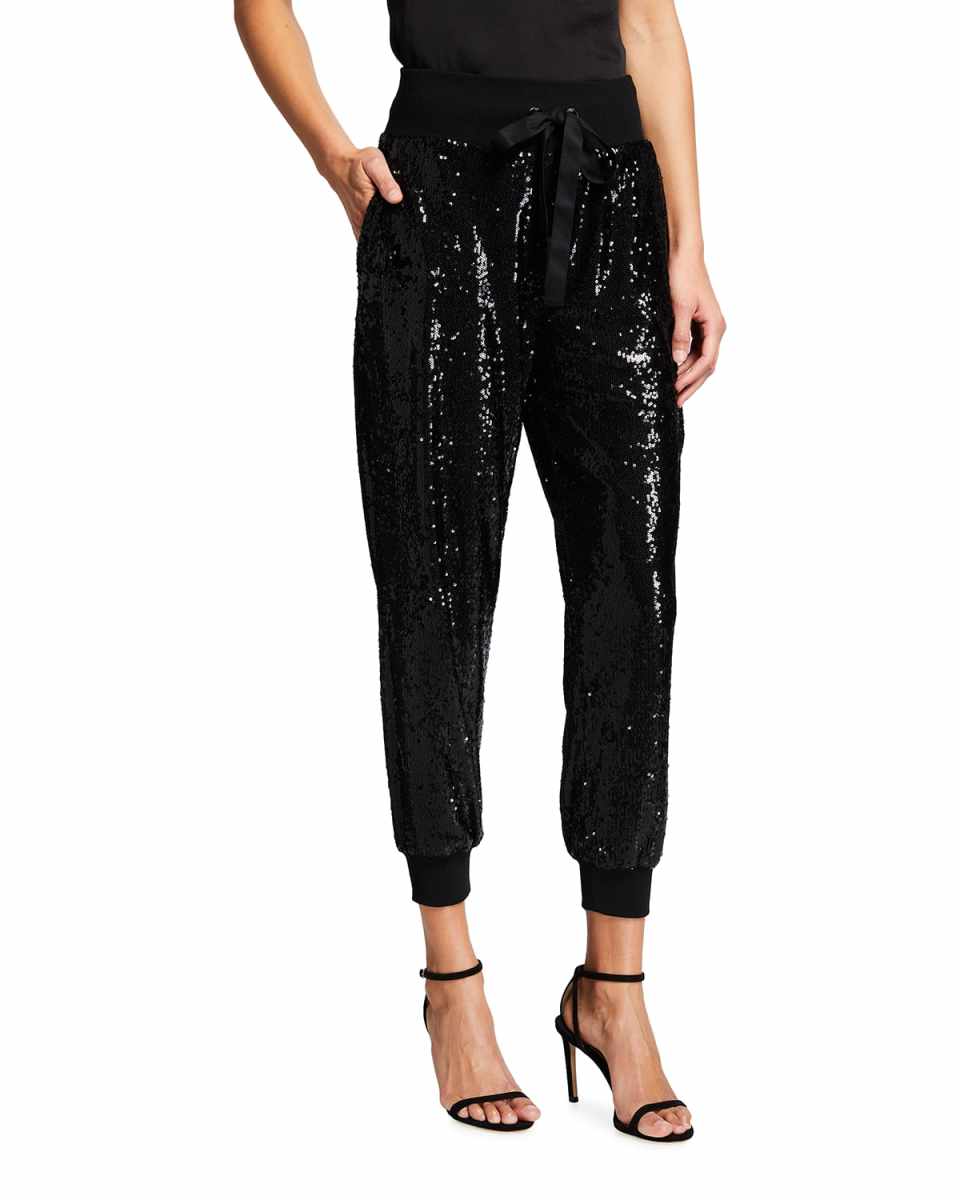 Giles Sequined Pull-On Jogger Pants
